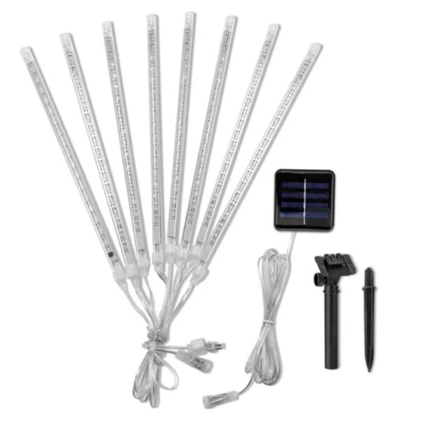 Tree Lighting Solar - Hanging Light Chain for Trees Meteor Black black
