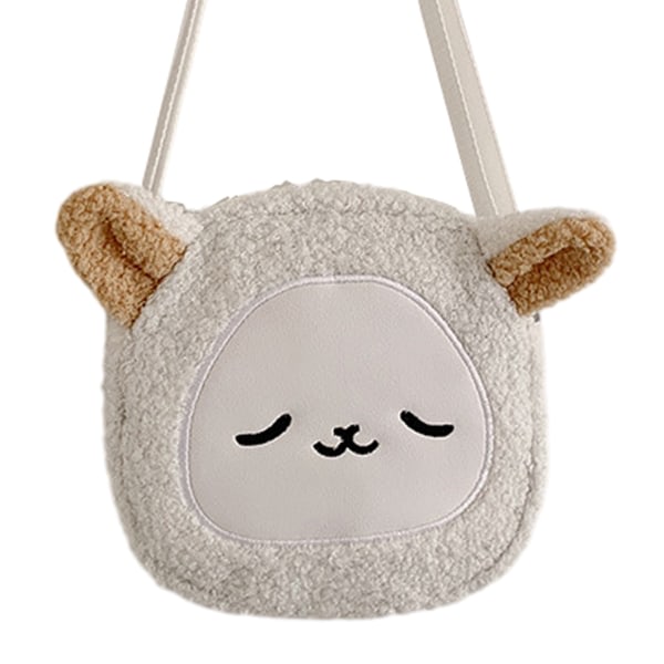 CDQ Sød fåretasker til piger, Kawaii plys Anime Crossbody-taske,