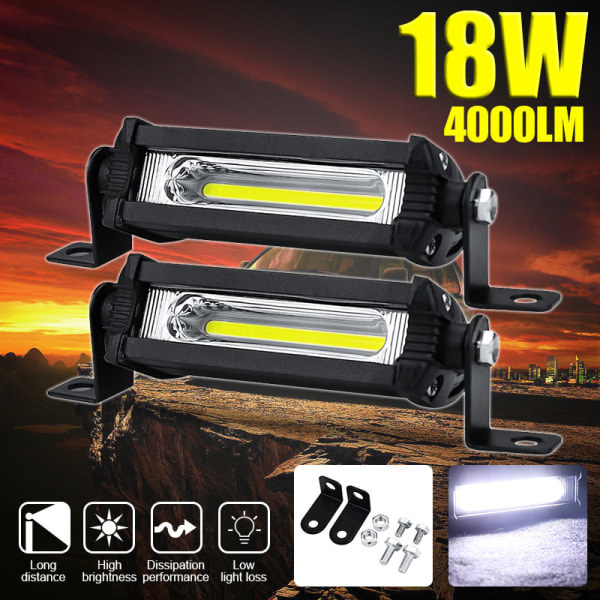 2-delad bil LED-arbetsljus COB 9W mini liten enkelrad ombyggd spotlight varselljus motorcykel extraljus