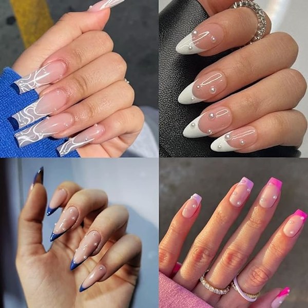 Nagelkonst Pärlor med Nagelnitar Lim Gel Flatback Pärlor Nagelberlocker Lyxiga Nageltillbehör Tillbehör Guld Silver