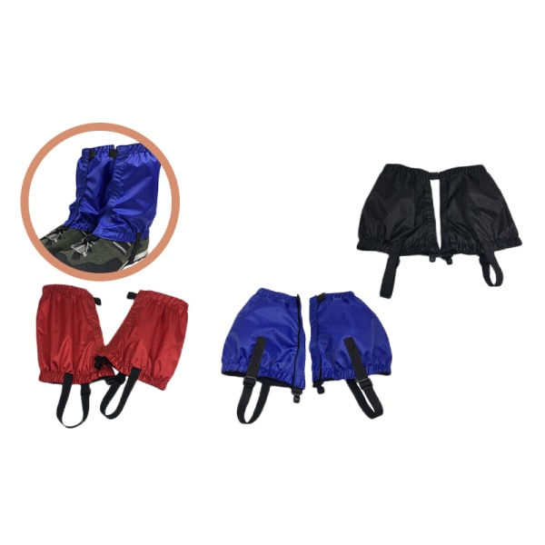 Utomhus Camping Vandring Vandring Vattentät Damask Boot Leggings Ankelskydd Svart