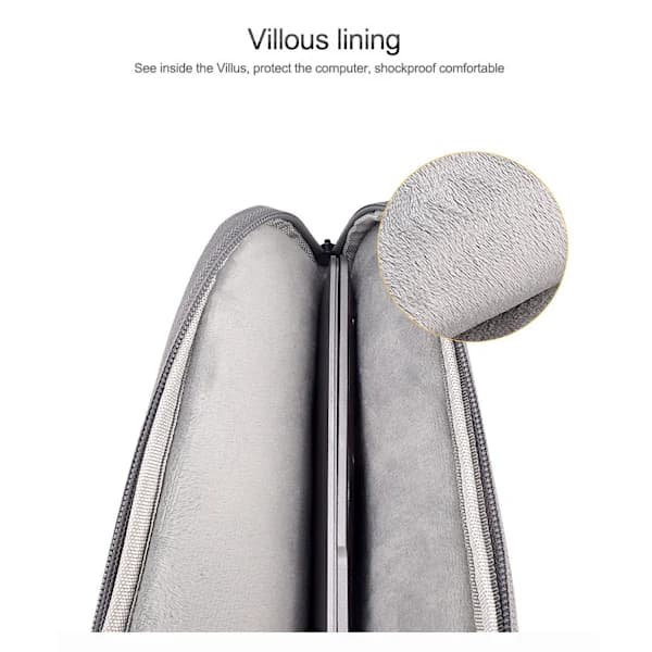 INF Laptop Sleeve 14,1 tommer/15,4 tommer lærred Grå Grå Grå