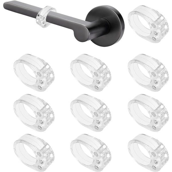 CDQ Dørstoppere 10 stk PVC Dørhåndtak Stopper Dør Støtfanger Silikon Dør Anti-håndtak Dørbeskyttelse (Transparent)