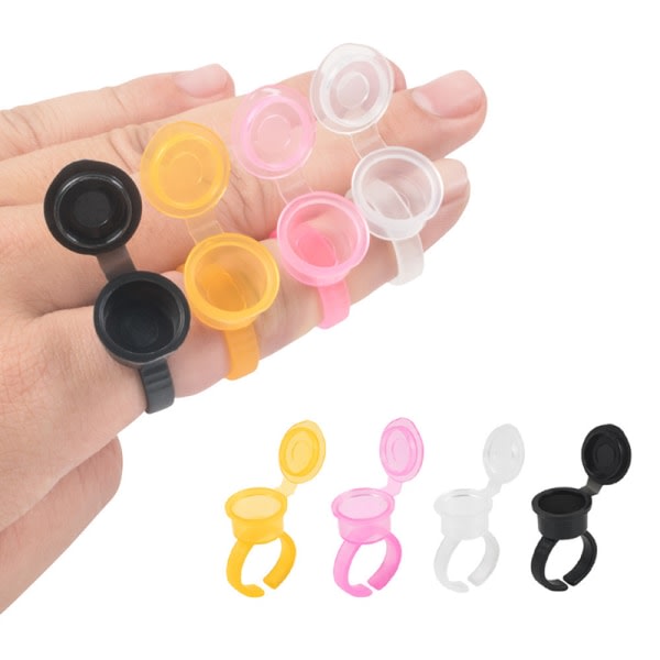 50st Pigment Ink Ring Cover Med Lock Lock Cap til Micro Black