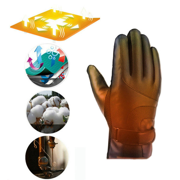 Eluppv?rmda handsker Genopladelige USB H?ndvarmere Opvarmning Glo Black Onesize