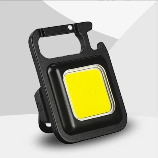 Rechargeable 3 Light Modes Portable Flashlight Keychain Mini Flashlight With Bottle Opener, Magnetic Base, Foldable Bracket white white