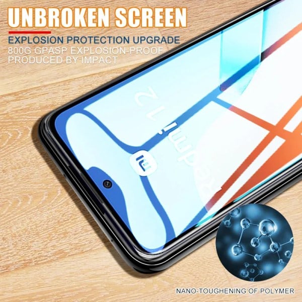 4st skärmskydd i härdat glas för Xiaomi Redmi Note 13 12 12T Pro, Redmi 12C 13C A1 A2 Plus, Redmi Note 13 Pro 5G
