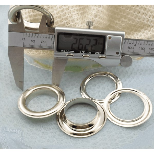 10 st Grommet-kit, 1\" Silver Metallöglor, Verktyg för Läder och Tyg
