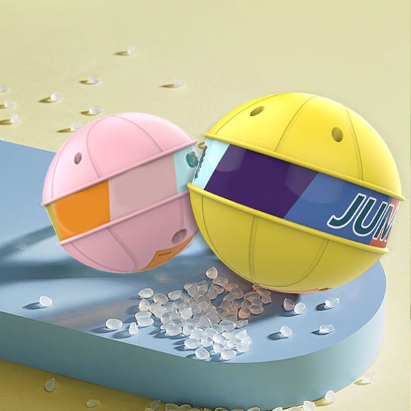 Färgglad glödande studsande boll Vibrerande Sensorisk träningsleksak Blinkande Skip Ball Toy For Kids Keltainen