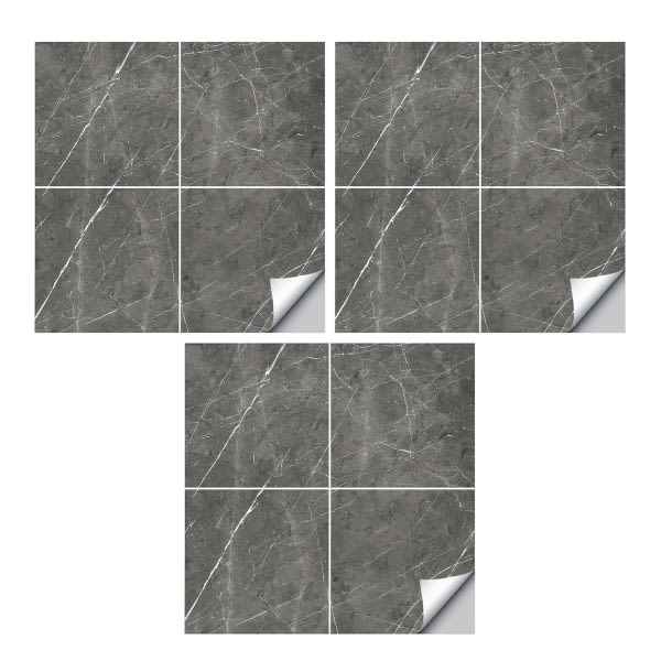 CDQ 3 opsætninger af marmormønster keramisk fad klistermærket badeværelse køkken