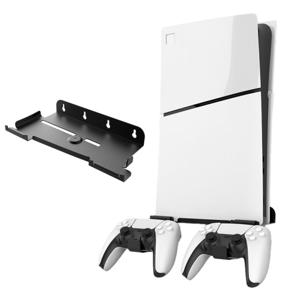 Väggmonteringshållare för PS5 Slim On Wall Space Saver Easy I Black