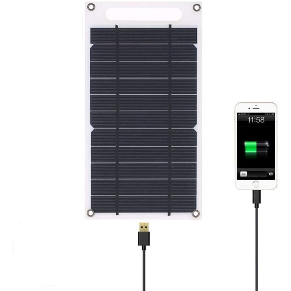 Solpanel laddare, bärbar tunn solpanel för mobilcamping