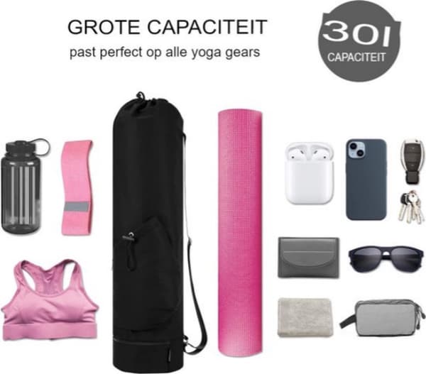Stor vanntett yogamatteveske - For yoga og trening