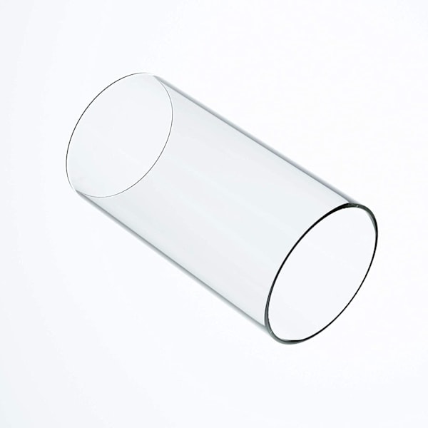 Stor Glaslykta för Orkanljus, Öppen i Båda Ändar, 7,6 cm Bred x 10,2 cm Hög Klar Clear 3'' wide x 4'' tall