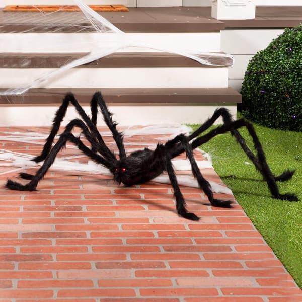 Halloween - 150 cm - Horror mega edderkopp - Store edderkopper - Halloween-dekorasjon - Halloween-pynt - Edderkoppdekorasjon - Hårete edderkoppdekorasjon ...