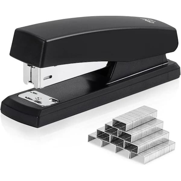 Stiftemaskin med 1000 stifter, skrivebordsstiftemaskin for kontor, kapasitet for 25 ark [JSR]
