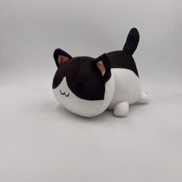 Meemeows Mad Aphmau Kattedukke Plysdukke Plysdukker Donut 25cm, ; SortHvid BlackWhite