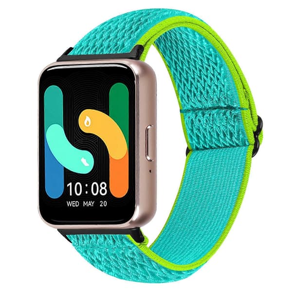 Vævet Armbånd i Elastisk Materiale til Samsung Galaxy Fit3 SM-R390, Sort Kobling Style G