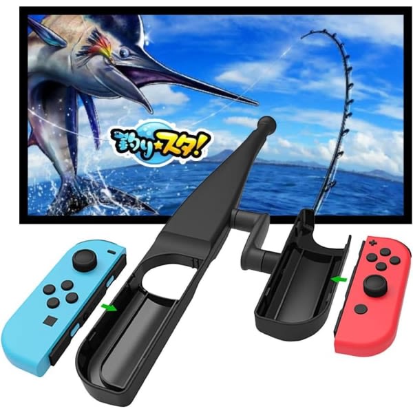 Goolsky fiskestang for Nintendo Switch Joy-Con tilbehør, fiskestang