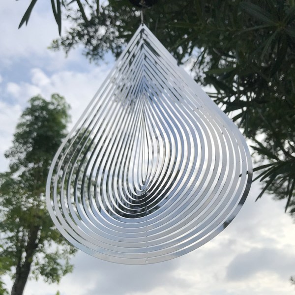 3D roterande vindklocka vattendroppe hantverksberlock