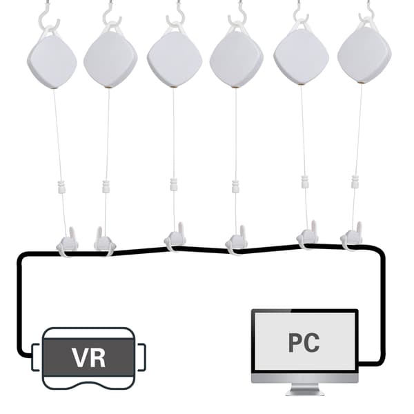 VR-kabelhanteringssystem med infällbart takhjulsystem, kompatibelt med HTC Vive/Rift S/Oculus Quest2 VR-tillbehör_tfrf