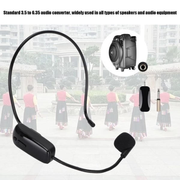 Mikrofon, Hög Hållfast Slitstark Stabil UHF Trådlös Mikrofon Headset Trådlös Mikrofon Mic för