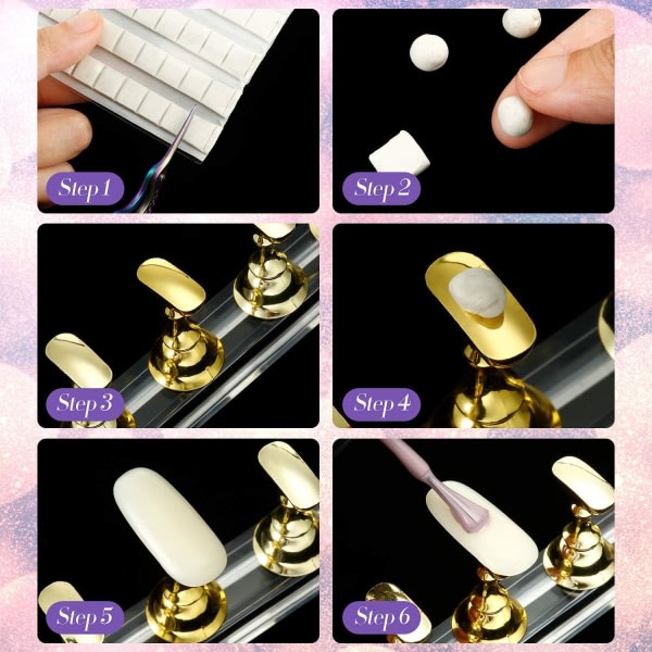 CDQ 2 Set Akryl Nail Art Practice Stands Magnetiska Nageltips Hållare Fingernagel Display Stands