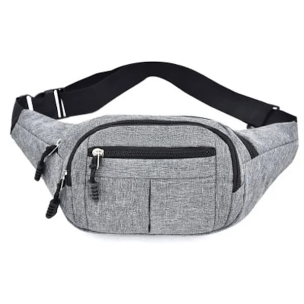 Smooth Comfortable Waist Bag Mobile Phone Bag Shoulder Bag Light Grey light grey ljusgrå