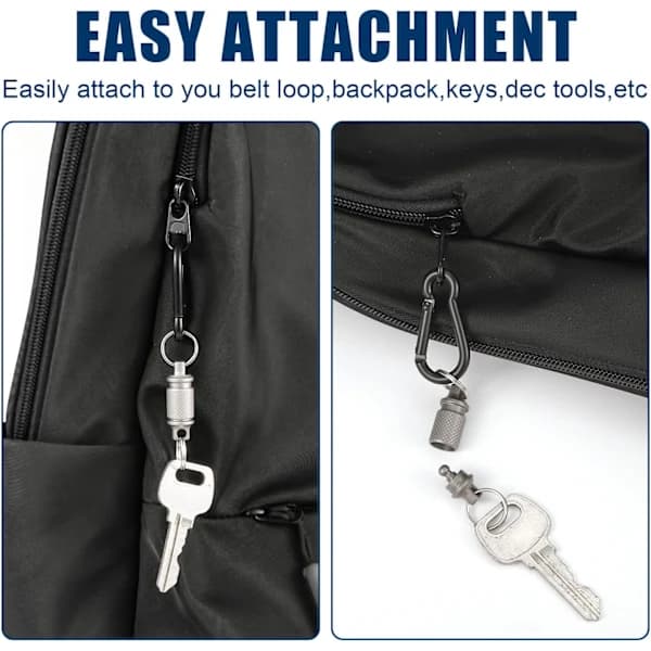 1 pc Titanium Alloy Quick Release Rotating Keychain, Detachable Keychain Rotatable for Bag Purse Belt