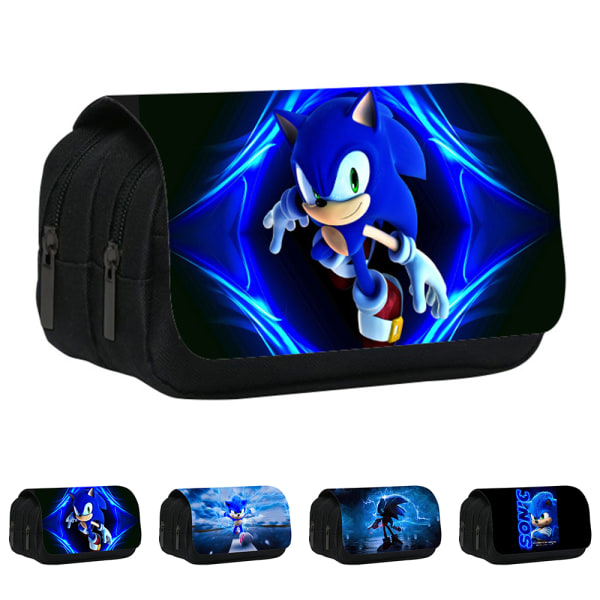 Sonic The Hedgehog Case Double Layer Cartoon Storage Bag D