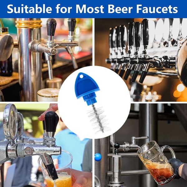 30 st ölkranspluggborstar, utkastölkranlock rengöringsborstar för barkegerator, blå