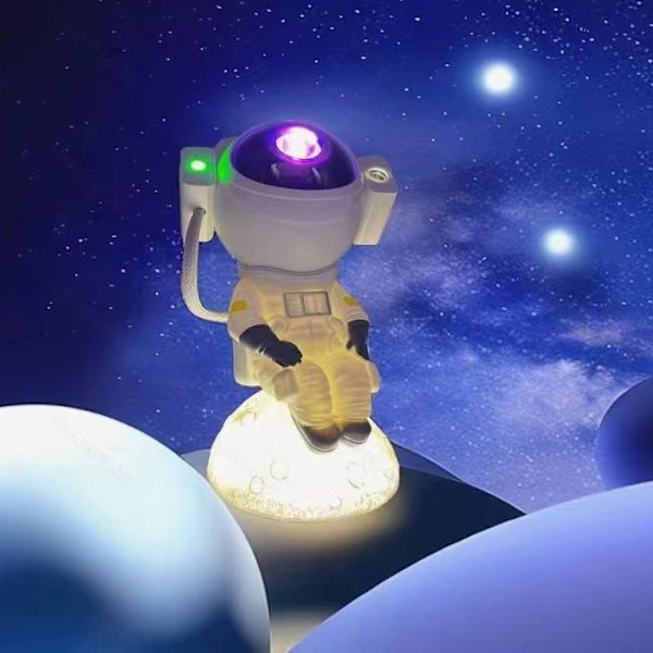 Astronaut Galaxy Projektor, Nattlampe Projektor Stjerneprojektor med Høyttaler/Nebulajustering/Timer/Spille Musikk (med Bluetooth)