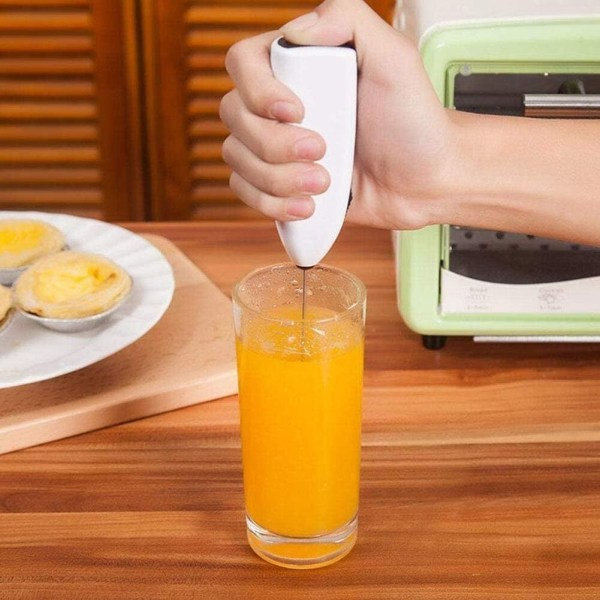 Melkeskummer Visp Elektrisk håndholdt skummende kaffemikser Mini Kjøkken Eggvisp blå