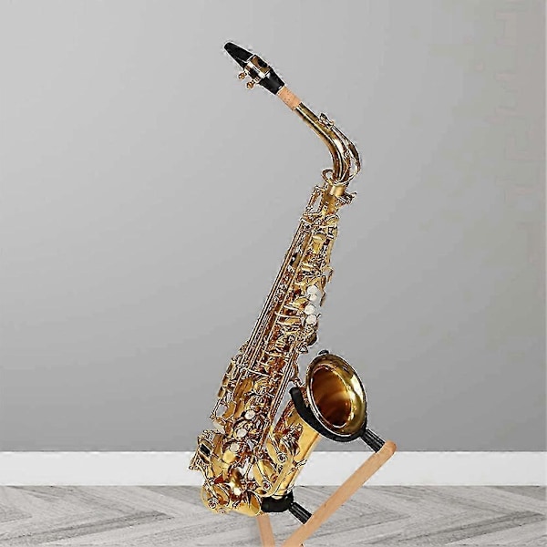 Altsaxofonstativ i bokträ, tenorsaxofontillbehör, hållare, displaystativ