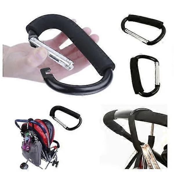 Grocery Bag Carrier Handle Tool Multipurpose Snap Hook Stroller Hook Set Organizer 2-pack