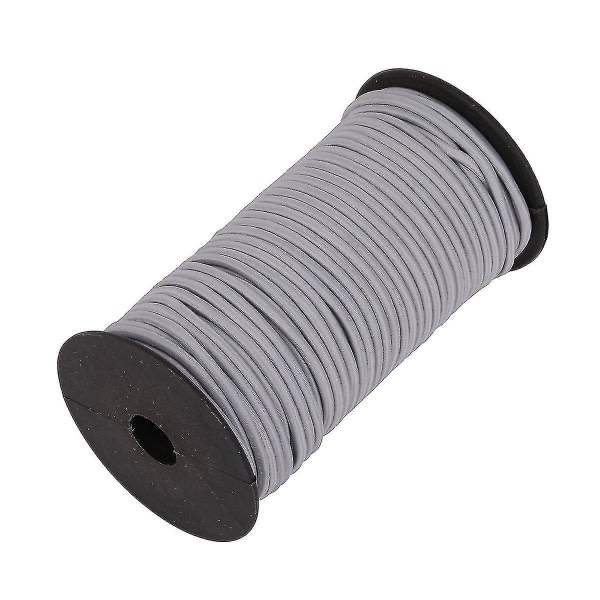 4 mm brett elastisk bånd, rund elastisk sladd Grå 10m
