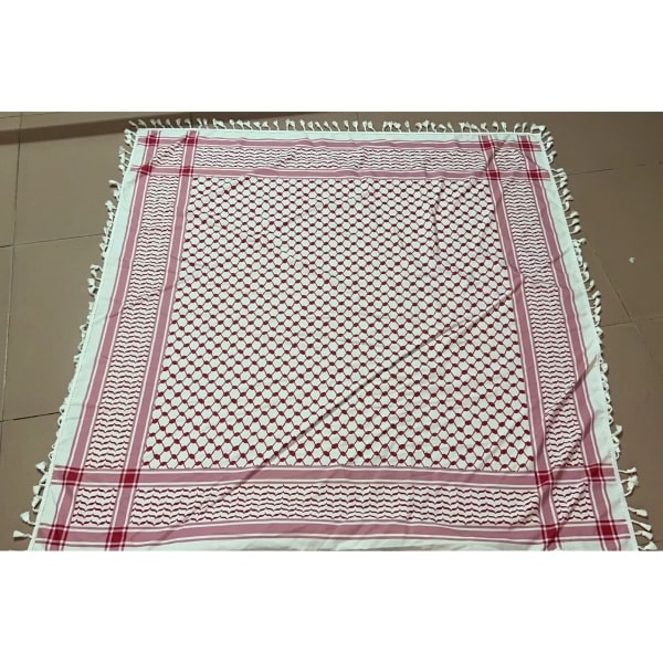 Palestinsk sjal arabisk unisex halsduk sjalar keffiyeh muslimsk röd 1 Röd 1