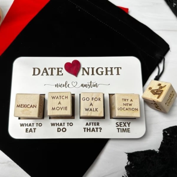 CDQ Rolig trä huikea peli Date Night Game Party Toy