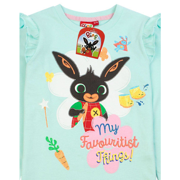 Bing Bunny Flickor Karaktärer Långärmad Pyjamas Set 2-3 år Rosa/Mint 2-3 År