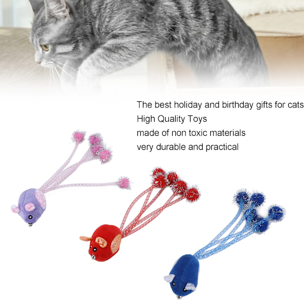 Joululahja Hiiri Kissa Lelu Turvallinen Käytännöllinen Mielenkiintoinen Pehmo Hiiri Kissa Lelu Lemmikkieläimille Kissoille