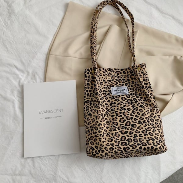 Rento kangaskassi Leopard olkalaukku 4 4 4 4
