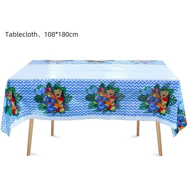 Lilo og Stitch festutstyr, inneholder 20 papirplater - 20 servietter - 1 duk for 20 gjester
