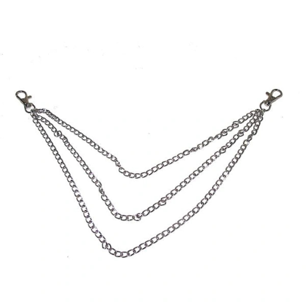 Silver-colored trouser chain - three chains Silver