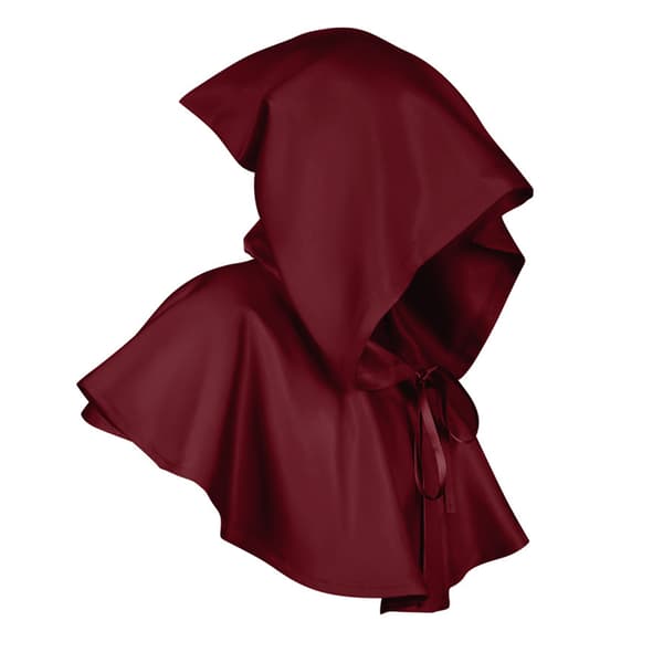 Halloween Hætte Kappe Sjal Polyester Middelalder Hætte Hat Foto Rekvisit_TF Red