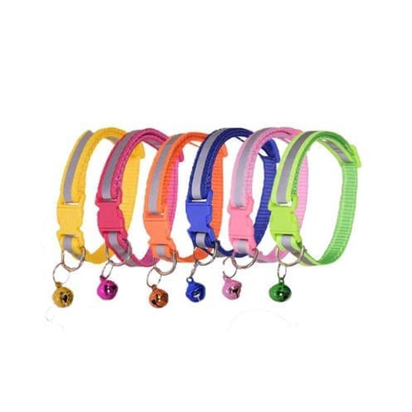 Reflekterande halsband - Justerbart (19-32 cm) Gul