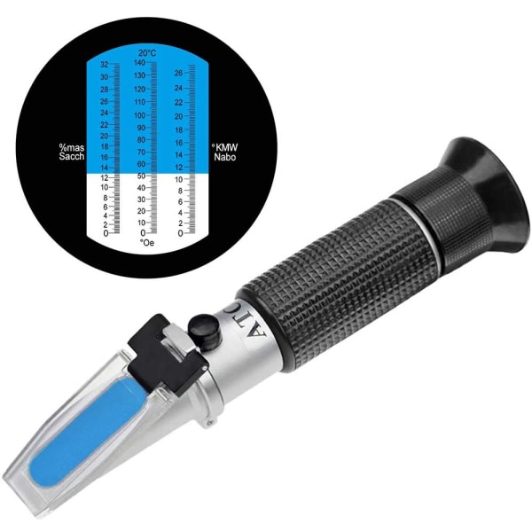 Brix-refraktometer med ATC, Brix 0-32, Hydrometer i vin CDQ