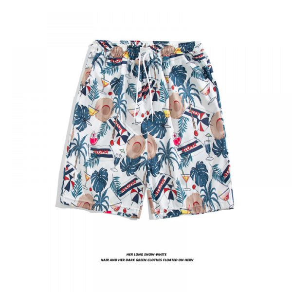 Strandshorts med farveglada print for män Hot Summer Badbyxor Sport löparbaddräkter med mesh -DK7001 zdq