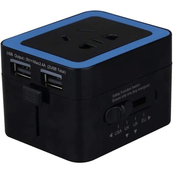 Internasjonal konvertering, USB Power Converter-uttak for flere land, universell, USB hurtiglading