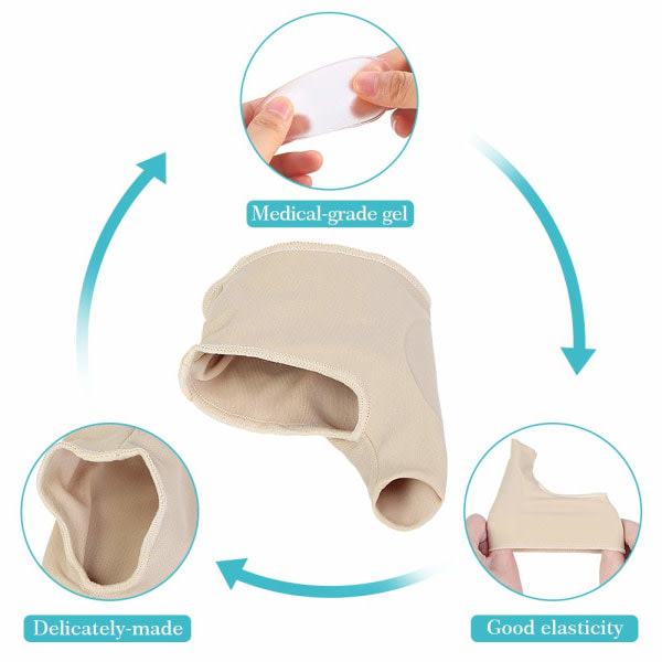 Hallux valgus ortos, stortåbeskytter og separator, tåkorrigerer til hallux valgus, hammertå, knyst, smertelindring - 1 par