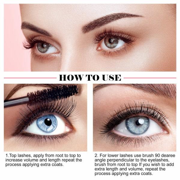4D Mascara pitkät ripset vedenkestävä Tee ripsistä paksut ja kaartuvat